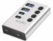 LogiLink 4x USB 3.2 Gen 1 Hub s vypínačem