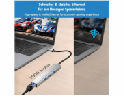 LogiLink HUB USB 3.2 3x USB-A, 1x RJ45 Gigabit Ethernet