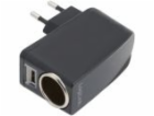 LogiLink USB nabíječka do zásuvky + konektor pro zapalova...