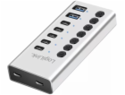 LogiLink 7x USB-A/C hub s vypínačem
