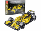 LeanToys Stavební kostky Závodní auto RS18 Žluté 1:10 109...