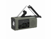 Hawk HWRDI410GN Radio Solar Dynamo With Flashlight
