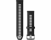 Garmin Silikonový řemínek s rychloupínacím mechanismem 22 mm, černý/světle šedý