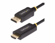Startech - Kabel adaptéru - DisplayPort s piny (male) do HDMI s piny (male) - 4 m - aktivní, podpora 4K60Hz, podpora HDR