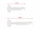 Římsová konzola Domoletti ASPEN-NOVA 11 cm, O19 mm, bílá
