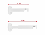 Římsová konzola Domoletti ASPEN-NOVA 11 cm, O19 mm, bílá