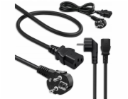 Qoltec Napájecí kabel | Úhlová zástrčka SCHUKO CEE 7/7 (E/F) | IEC C13 | 3x0,75 mm2 | čistá měď Cu | 1,8 m