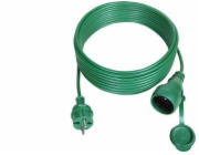 AWTools Zahradní prodlužovací kabel pro vánoční osvětlení stromečku 1 zásuvka 230V 10A bez uzemnění IP44 zelený 10m