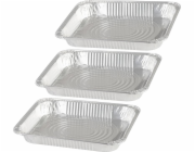 Miska MagicHome, 32,7x26,9x4 cm, grilovací, 3 ks, Alu