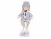 MagicHome Vánoční dekorace, Chlapec s modrou šálkou, 38 cm