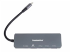 PremiumCord adaptér USB-C na HDMI+USB A+USB C+PD