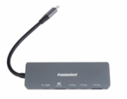 PremiumCord adaptér USB-C na HDMI+USB A+USB C+PD