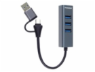 PremiumCord Hub 5G SuperSpeed, USB-C a USB-A na 4x USB-A ...