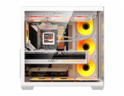 Počítačová skříň DarkFlash C280 (bílá) + 7 ventilátorů
