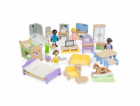 Bigjigs Toys Sada dřevěný nábytek do domečku pro panenky