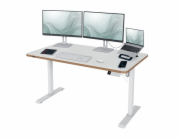 LEITZ Výškově nastavitelný elektrický ergonomický stůl Ergo bílý 140x80 cm - deska 67740001