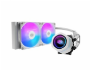 Cooler Master vodní chladič MasterLiquid Core Nex Digital 240 White ARGB, 2x 120mm, ARGB, LGA1851, AM5, Bílá