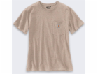 Carhartt Tričko Carhartt Iconic WK87 Pocket světle taupe