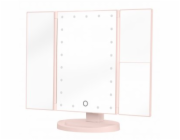 Humanas Kosmetické zrcátko Kosmetické zrcátko Humanas HS-ML04 s LED podsvícením - růžové