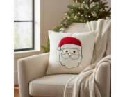 Home Styling Collection Dekorativní polštářek , vánoční vzor, bílý 44 x 44 cm