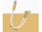 Usams US-SJ160 Lightning USB adaptér - Lightning x2 Gold ...