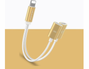Usams US-SJ160 Lightning USB adaptér - Lightning x2 Gold (SJ1602L02)