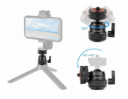 Puluz Kulová hlava pro 3D kameru/videokameru, závit 1/4", 2x ISO patka, do 3 kg Puluz / Pu1057b