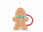 Homla Vánoční hrnek BRILEY Cookies se skleněným brčkem 550ml