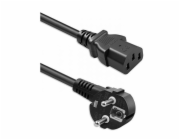 Qoltec Napájecí kabel | Úhlová zástrčka SCHUKO CEE 7/7 (E/F) | IEC C13 | 3x1,0 mm2 | Čistá měď CU | 2 m