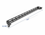 Delock - Stojanový panel pro usporádání kabelu - L-shaped, 50 mm, with cable tie fastening - cerná - 0.5U - 19"