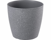 Kvetináč Strend Pro Stone, 23x20,5 cm, šedý, efekt kameňa