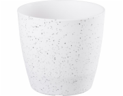 Kvetináč Strend Pro Stone, 23x20,5 cm, biely, efekt kameňa