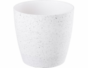 Kvetináč Strend Pro Stone, 28x26 cm, biely, efekt kameňa