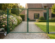Strend Pro METALTEC DUO, 3580/1950/100x50 mm, zelený, dvoukřídlý, zahradní, ZN+PVC, RAL6005