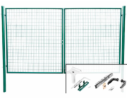 Strend Pro METALTEC DUO, 3580/1750/100x50 mm, zelený, dvoukřídlý, zahradní, ZN+PVC, RAL6005