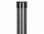 Strend Pro METALTEC sloupek, 48/2200/1,50 mm, antracit, kulatý, uzávěr, Zn+PVC, RAL7016