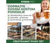 Pivní set DORTMUND Standard3, stůl 175x46x77 cm, 2x lavice 175x23x47 cm, dřevo 25 mm