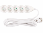 Kabel DG-F805B L-3 m, prodlužovací kabel, bílý, 5x zásuvka