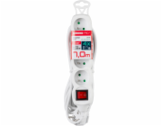 Kabel DG-F804BK L-7 m, prodlužovací kabel, bílý, 4x zásuvka + vypínač