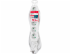 Kabel DG-F805B L-10 m, prodlužovací kabel, bílý, 5x zásuvka