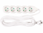 Kabel DG-F805B L-7 m, prodlužovací kabel, bílý, 5x zásuvka