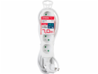 Kabel DG-F804B L-7 m, prodlužovací kabel, bílý, 4x zásuvka
