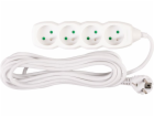 Kabel DG-F804B L-5 m, prodlužovací kabel, bílý, 4x zásuvka