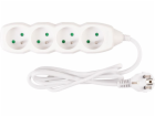 Kabel DG-F804B L-1,5 m, prodlužovací kabel, bílý, 4x zásuvka