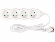 Kabel DG-F804B L-1,5 m, prodlužovací kabel, bílý, 4x zásuvka