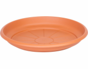 Podložka pod květináč ICS ERICA, kulatá, barva terakota, plast, 30 cm