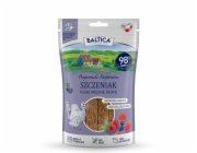 BALTICA Przysmaki Regionów Puppy Mono Masové pásky Krůta – pamlsek pro psa – 90 g