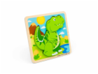 Bigjigs Toys Dřevěné vkládací puzzle T-Rex
