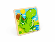Bigjigs Toys Dřevěné vkládací puzzle T-Rex