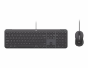 Logitech Signature Slim Wired Combo MK620 for Business - Klávesnice a sada myši - full size - USB-C - QWERTY - US mezinárodní - grafit
